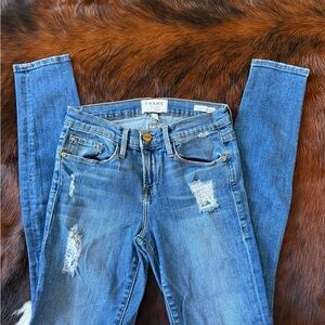 Frame Denim Women's Classic Blue Skinny Jeans